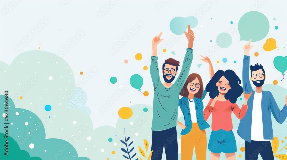 Naklejka premium Virtual team building activity on a digital platform, fun and engaging.