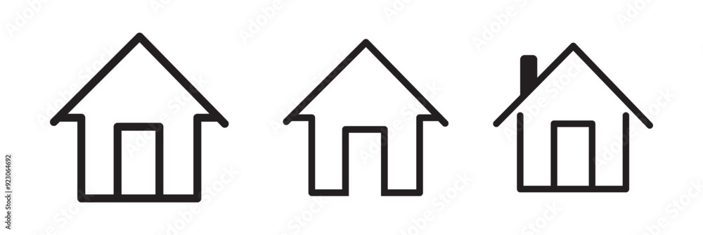 Home flat icon set vector illustration. Home button icons set. Home page icon. Simple house symbols. Building icon. Vector illustration. Home flat icon set vector illustration. Home button icons set. Home page icon. Simple house symbols. Building icon. Vector illustration.