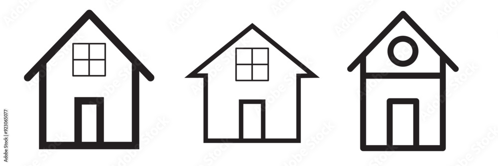 Home flat icon set vector illustration. Home button icons set. Home page icon. Simple house symbols. Building icon. Vector illustration. Home flat icon set vector illustration. Home button icons set. Home page icon. Simple house symbols. Building icon. Vector illustration.