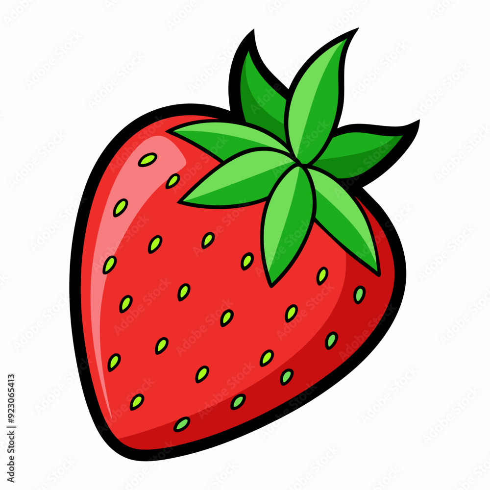 Obraz premium strawberry vector illustration