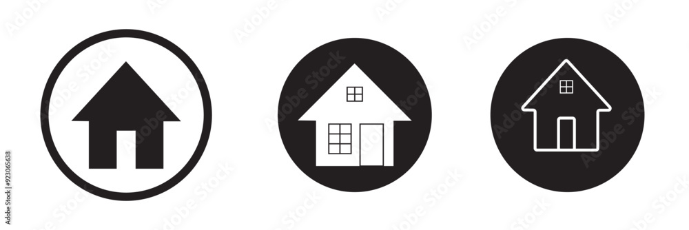 Home button icons set. Home page icon. Simple house symbols. Building icon. Vector illustration. Collection home icons. House symbol. A collection of icons of houses. Vector huts. Houses and huts Home button icons set. Home page icon. Simple house symbols. Building icon. Vector illustration. Collection home icons. House symbol. A collection of icons of houses. Vector huts. Houses and huts