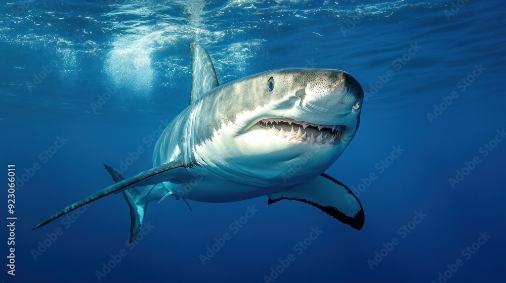 Fototapeta premium Great White Shark Underwater