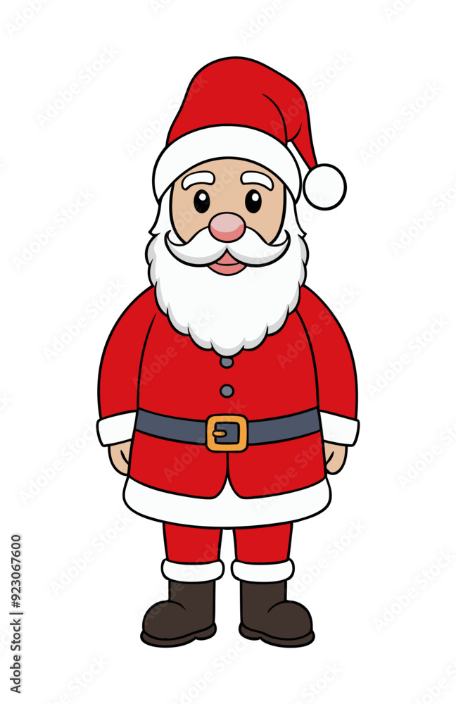 Detailed vector illustration of Santa Claus in his classic red suit and hat, embodying the festive spirit of Christmas. Perfect for holiday designs, greeting cards, and seasonal decorations. Detailed vector illustration of Santa Claus in his classic red suit and hat, embodying the festive spirit of Christmas. Perfect for holiday designs, greeting cards, and seasonal decorations.