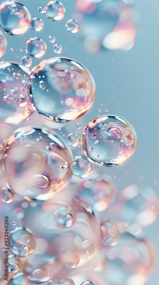 Ethereal Water Droplets Suspended in Serene Minimalist Atmosphere Ethereal Water Droplets Suspended in Serene Minimalist Atmosphere