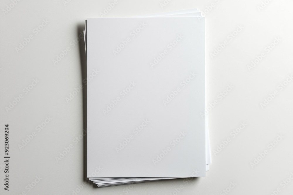 Blank A4 Paper Mockup on Isolated Background created with Generative AI Blank A4 Paper Mockup on Isolated Background created with Generative AI