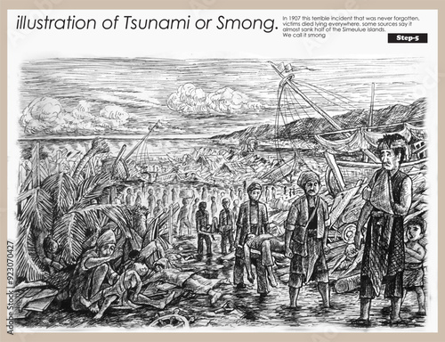 Illustrations tsunami or smong Simulue step 05