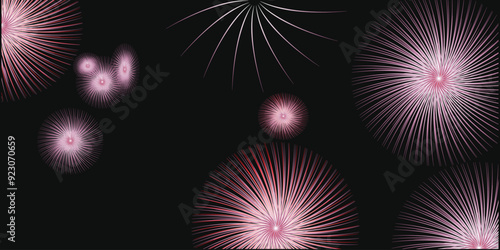 wonderful vivid fireworks exploding night
