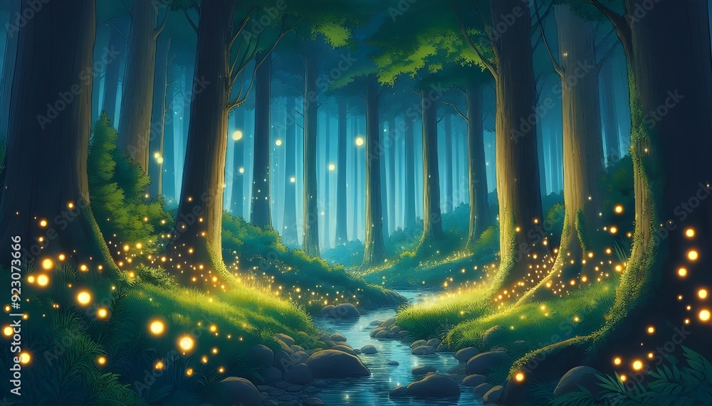 Obraz premium Magical Forest Illustration