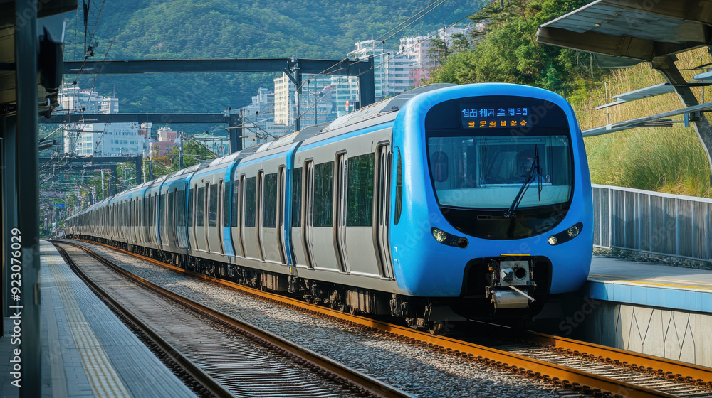 Fototapeta premium Automated metro systems in South Korea: Efficient and reliable transit,
