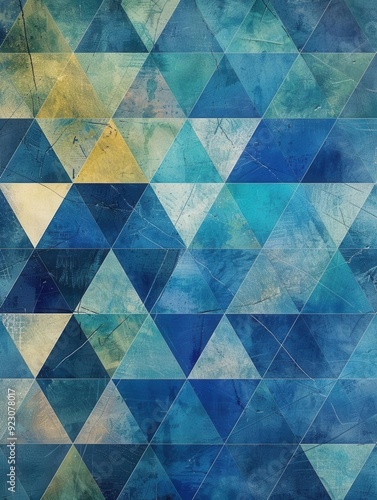 Wallpaper Mural Geometric wallpapers in cool tones, giving a feeling of calm and comfort Torontodigital.ca