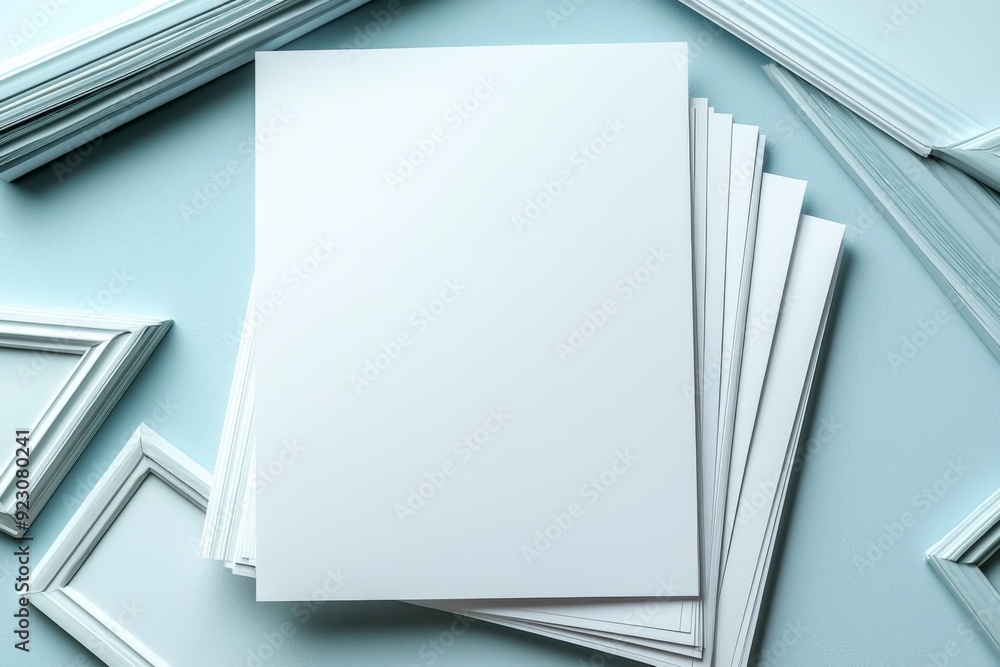Blank A4 Paper Mockup on Isolated Background created with Generative AI Blank A4 Paper Mockup on Isolated Background created with Generative AI