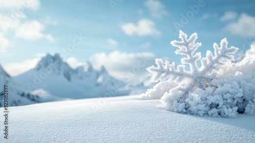 Wallpaper Mural Surreal vision of giant snowflakes towering over frozen landscape. Torontodigital.ca