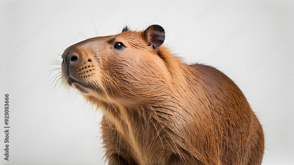 close up of a capybara