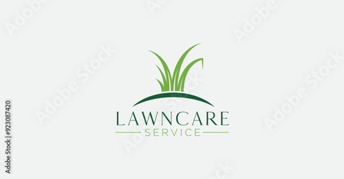 Grass lawncare service logo company