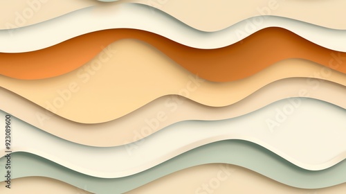 Seamless pattern Wavy line design with soft gradients and smooth transitions