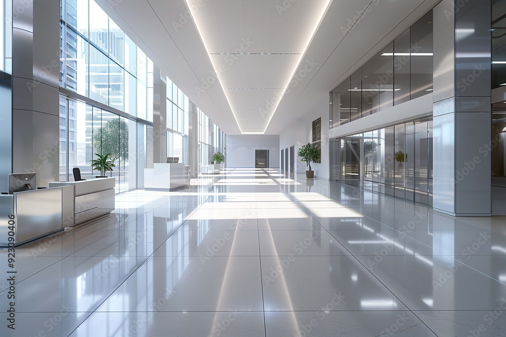Breathtaking Vista, Office Interiors with Spectacular Upper-Level View Breathtaking Vista, Office Interiors with Spectacular Upper-Level View