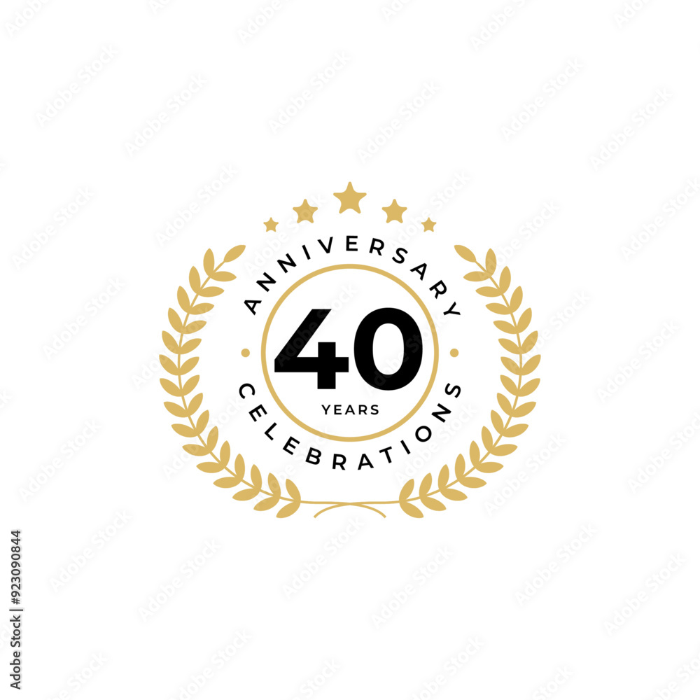 40 years badge anniversari celebrations logo design template 40 years badge anniversari celebrations logo design template