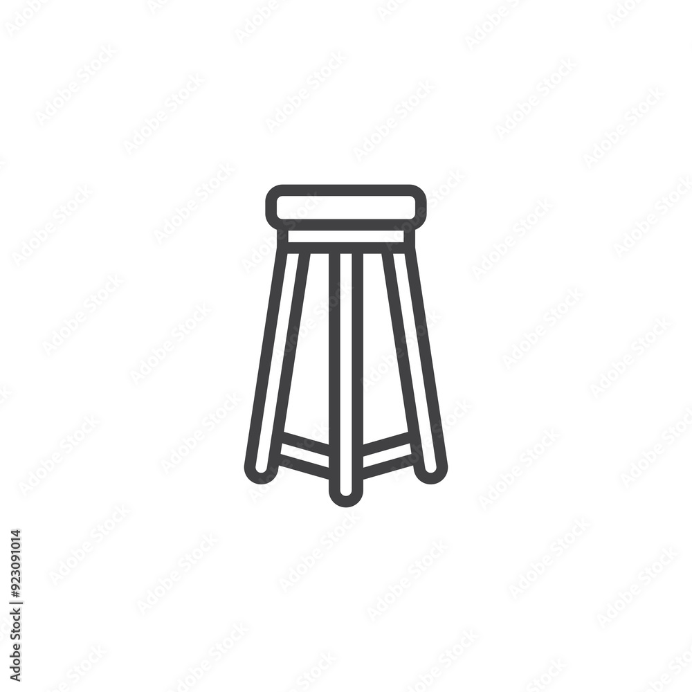 Bar Stool line icon Bar Stool line icon