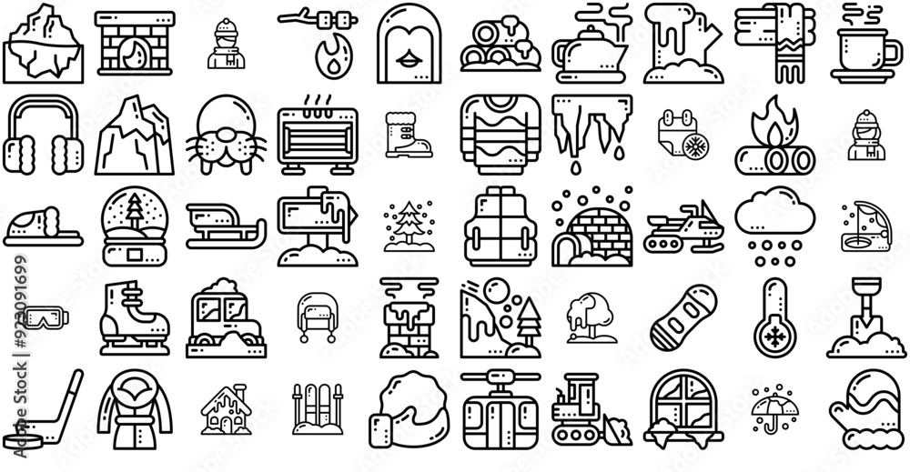 Mega Set Of Vector Winter Line Style Icons Silhouette Vector Logo Design Containing Warm,Ice,Snow,Nature,Fashion Set Vector Flat Line Icons Mega Set Of Vector Winter Line Style Icons Silhouette Vector Logo Design Containing Warm,Ice,Snow,Nature,Fashion Set Vector Flat Line Icons