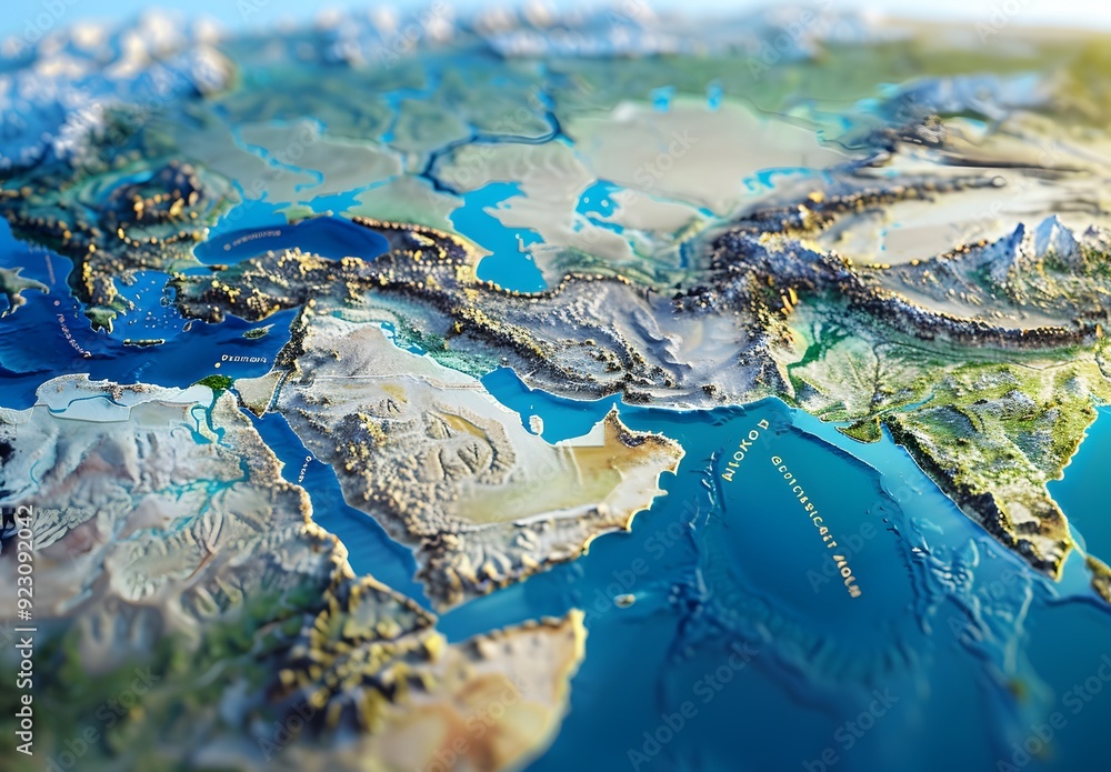 3d map of the middle east, accurate topography, accurate features, accurate borders, 3d map of the middle east, accurate topography, accurate features, accurate borders,