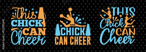This Chick Can Cheer SVG Cheerleading Cheer Life Bundle Cheer Team Cheer Quote Design PET 00657