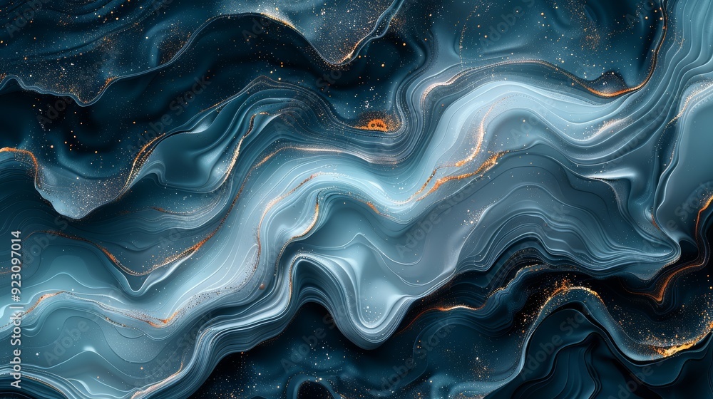 Abstract blue and white swirling pattern illustrating fluid dynamics, created using digital art techniques Abstract blue and white swirling pattern illustrating fluid dynamics, created using digital art techniques