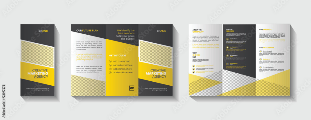 Modern Company Trifold Brochure Design Template Modern Company Trifold Brochure Design Template