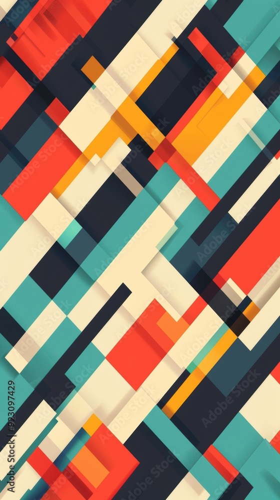 Colorful geometric shapes overlap in a striking, abstract design that captures attention Colorful geometric shapes overlap in a striking, abstract design that captures attention