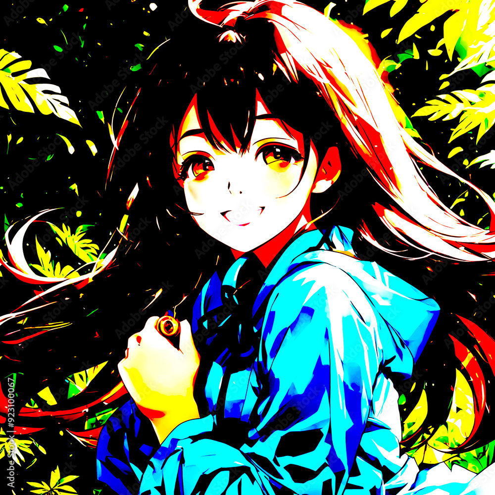 Naklejka premium girl anime 