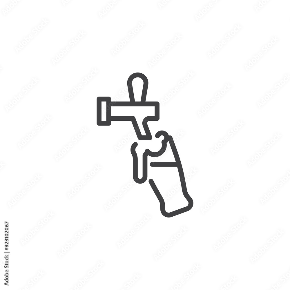 Tap Beer Glass line icon Tap Beer Glass line icon