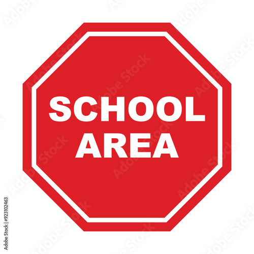 School area advisory road sign