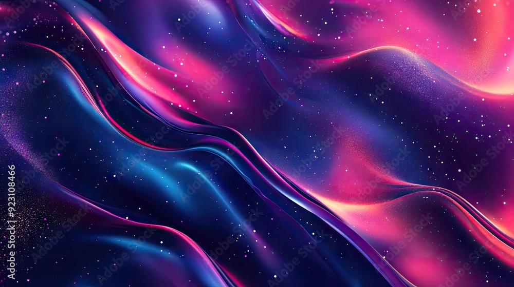 Abstract design featuring glowing particles and dynamic liquid flow. Trendy fluid cover with a sleek, modern look. Ideal for Eps10 vector illustration use. - Abstract design featuring glowing particles and dynamic liquid flow. Trendy fluid cover with a sleek, modern look. Ideal for Eps10 vector illustration use. -