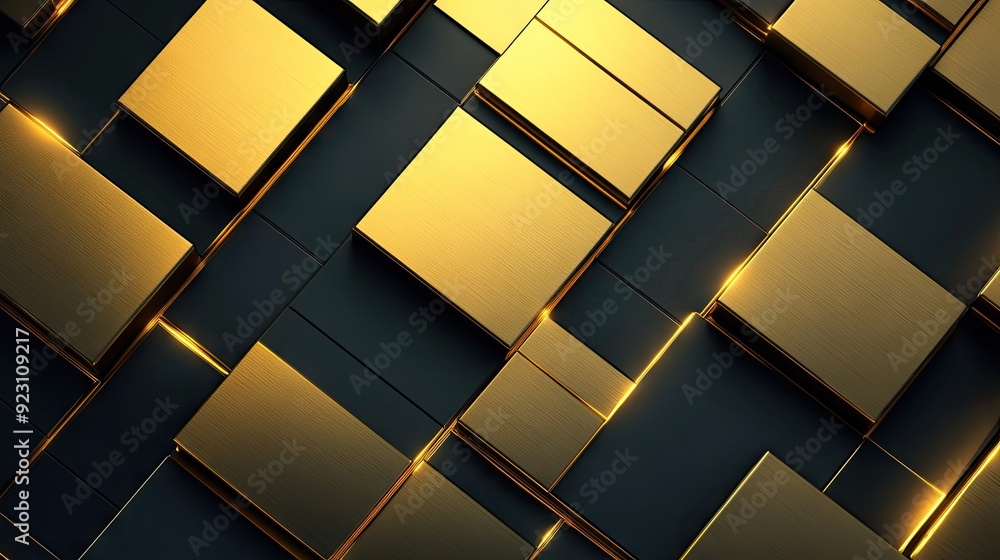 Abstract golden geometric pattern with a smooth gradient backdrop, showcasing an elegant and modern design ideal for upscale marketing materials. Abstract golden geometric pattern with a smooth gradient backdrop, showcasing an elegant and modern design ideal for upscale marketing materials.