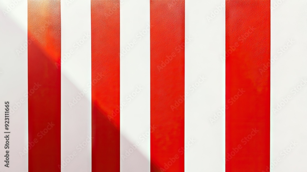 Bold red and white stripes on a gradient white background, creating a striking abstract pattern. Ideal for vibrant and modern design applications and promotional uses.