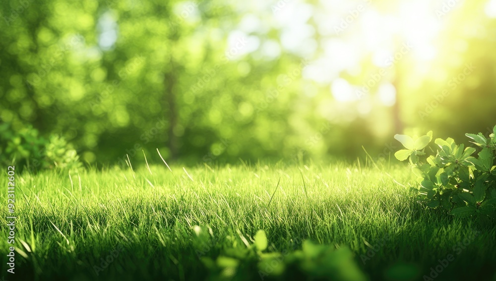 Lush Green Grass Warm Spring Sunlight Vibrant Meadow and Natural Landscape on a Sunny Day Background Lush Green Grass Warm Spring Sunlight Vibrant Meadow and Natural Landscape on a Sunny Day Background