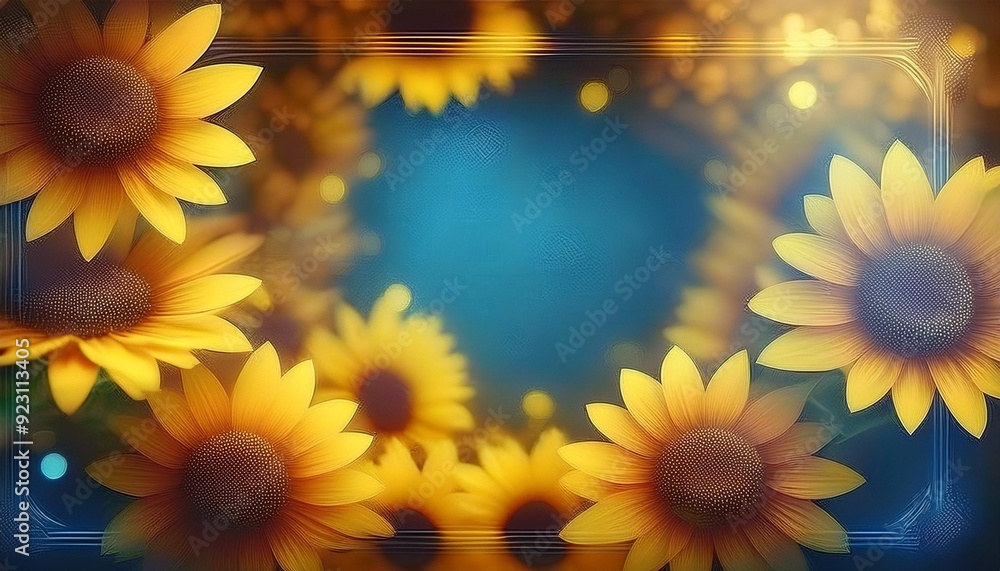 Fototapeta premium ヒマワリのフレーム