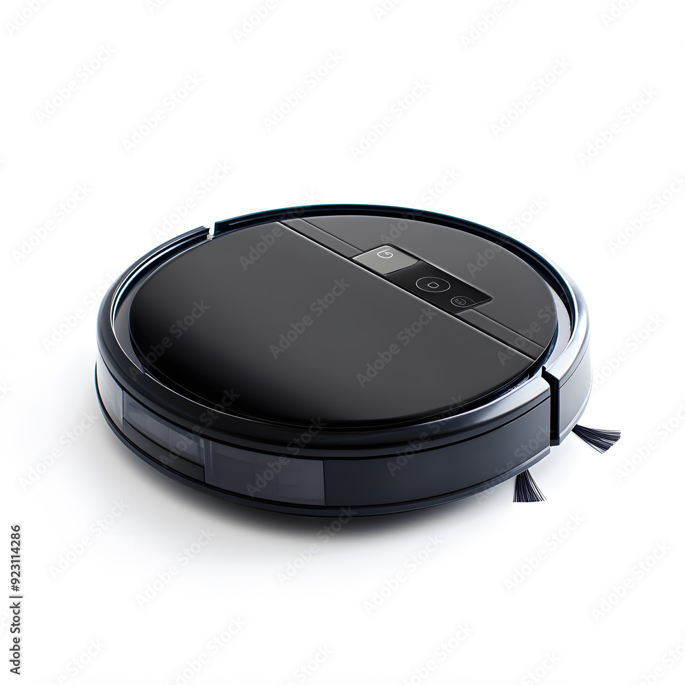 Smart robot vacuum cleaner isolated on a white background Smart robot vacuum cleaner isolated on a white background