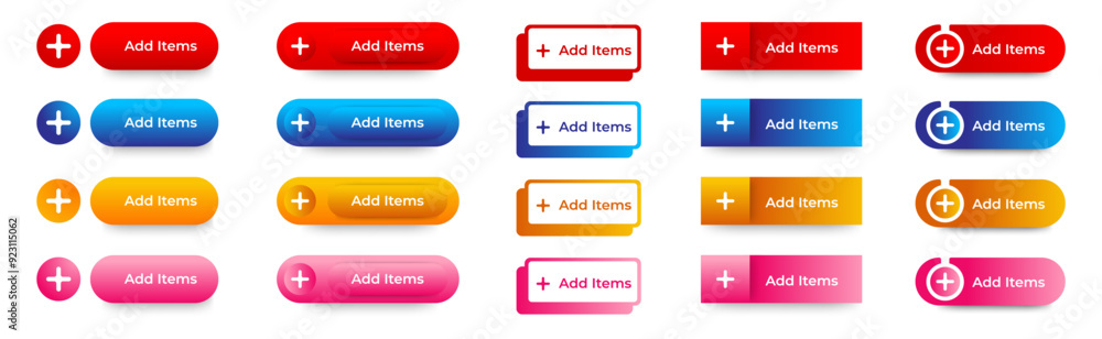 set of add items or files button icon design template. vector
set of add items or files button icon design template. vector
