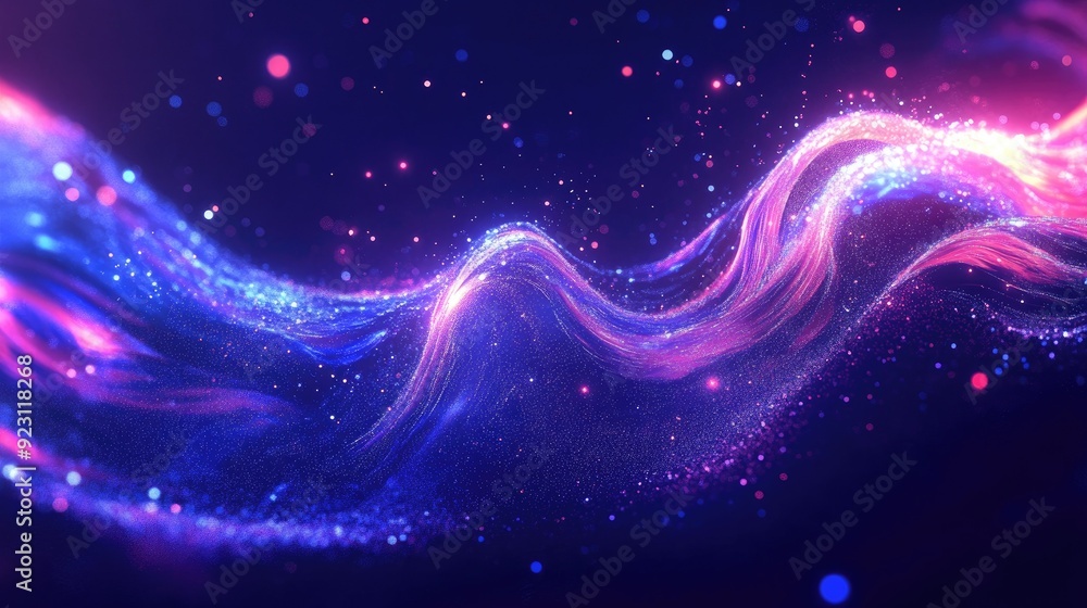 Fluid cover design with glowing particles and dynamic liquid flow. Eps10 vector illustration for a contemporary and stylish visual presentation. - Fluid cover design with glowing particles and dynamic liquid flow. Eps10 vector illustration for a contemporary and stylish visual presentation. -