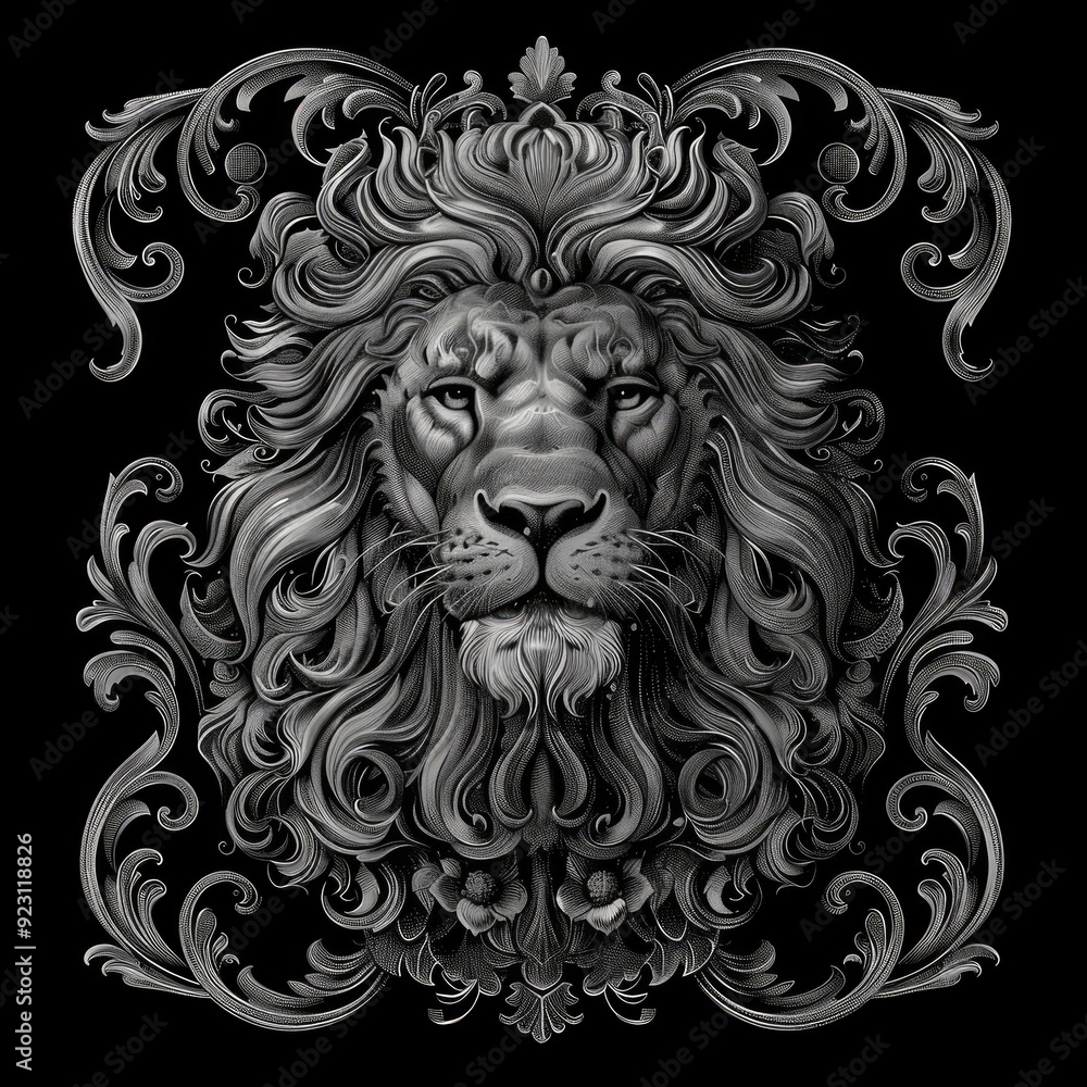 artwork illustration and t shirt design lion engraving ornament artwork illustration and t shirt design lion engraving ornament