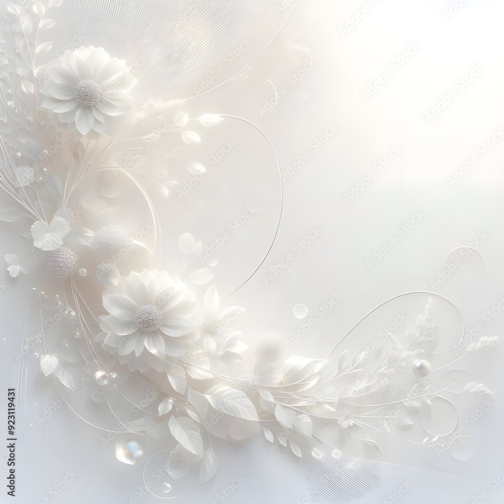 Abstract 3D spring summer white flowers and soft white floral wall texture backgrounds design AI generative Abstract 3D spring summer white flowers and soft white floral wall texture backgrounds design AI generative