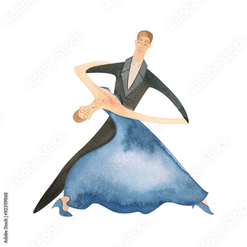 Photography Couple dancing English waltz or foxtrot