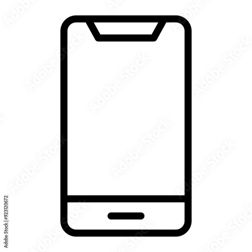 Smart Phone Vector Line Icon Design