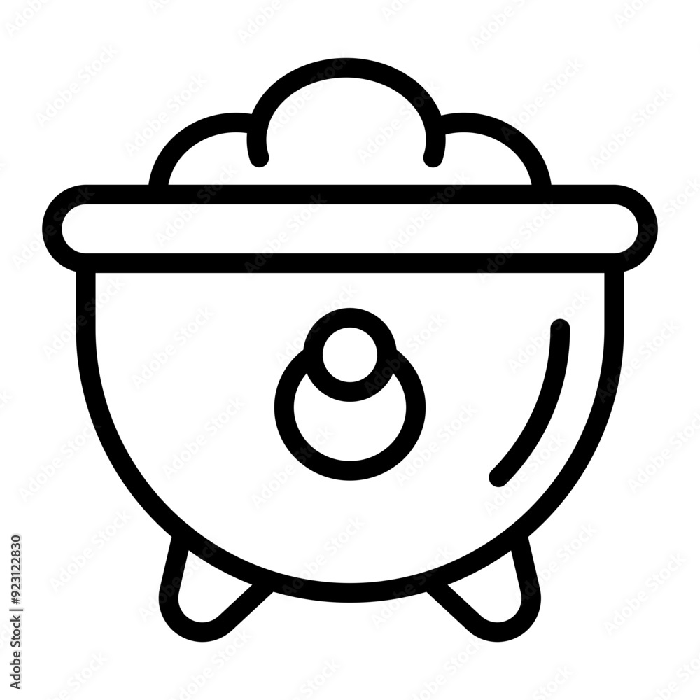 Obraz premium Cauldron Vector Line Icon Design