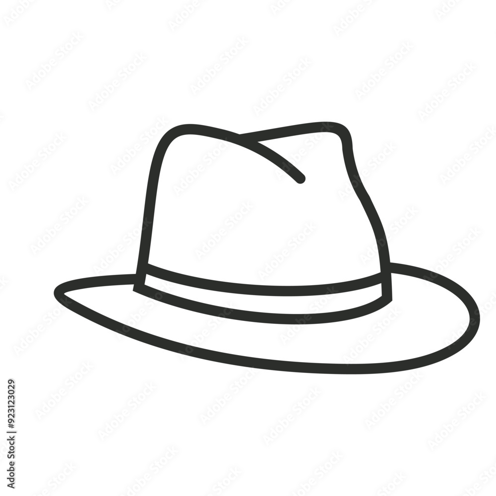 Cowboy hat outline icon, editable vector illustration and transparent graphic element. Isolated on white background Cowboy hat outline icon, editable vector illustration and transparent graphic element. Isolated on white background