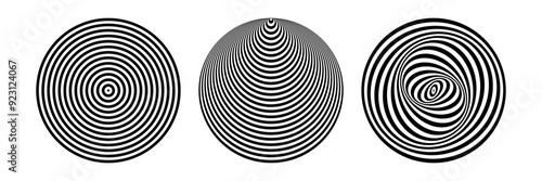 Set of Abstract Circular Design Elements. 