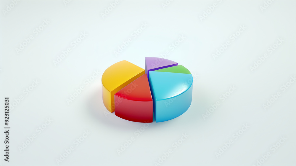 Obraz premium colorful 3D pie chart