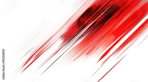 Red and white stripe lines on a smooth gradient white background. Abstract and modern design ideal for use in web banners, posters, and creative projects. -