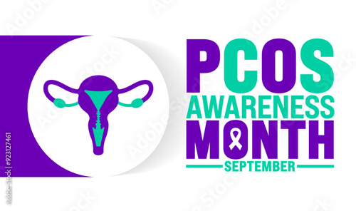 PCOS Awareness Month background or banner design template. Polycystic ovary syndrome Awareness Month  background.