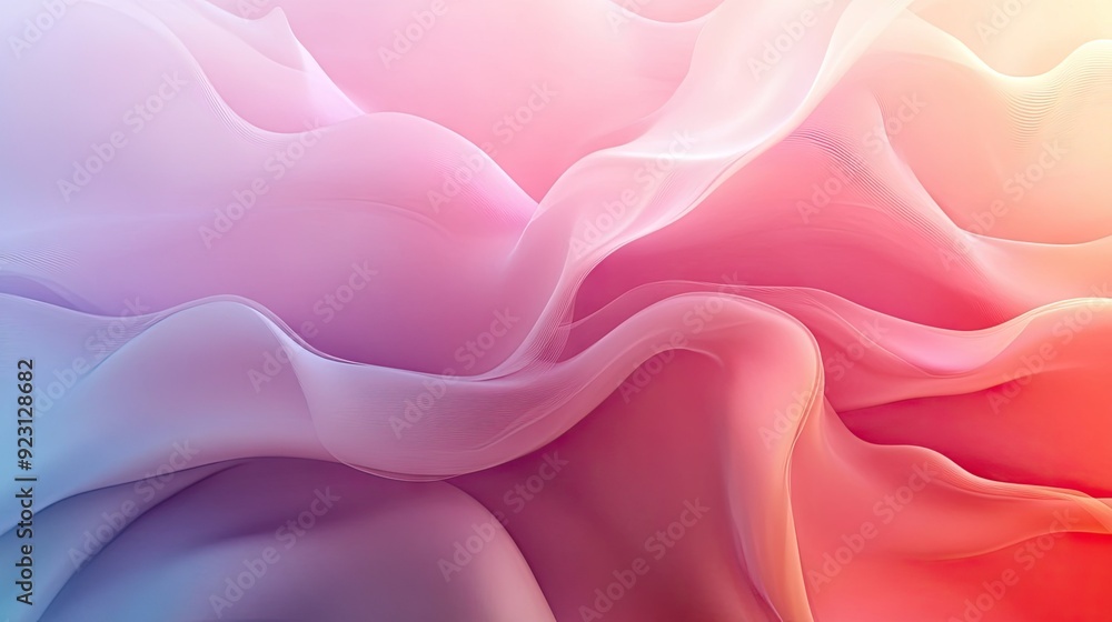 Obraz premium Soft, gradient abstract background with flowing colors transitioning smoothly. Great for stylish website backgrounds, presentations, and artistic visuals. -